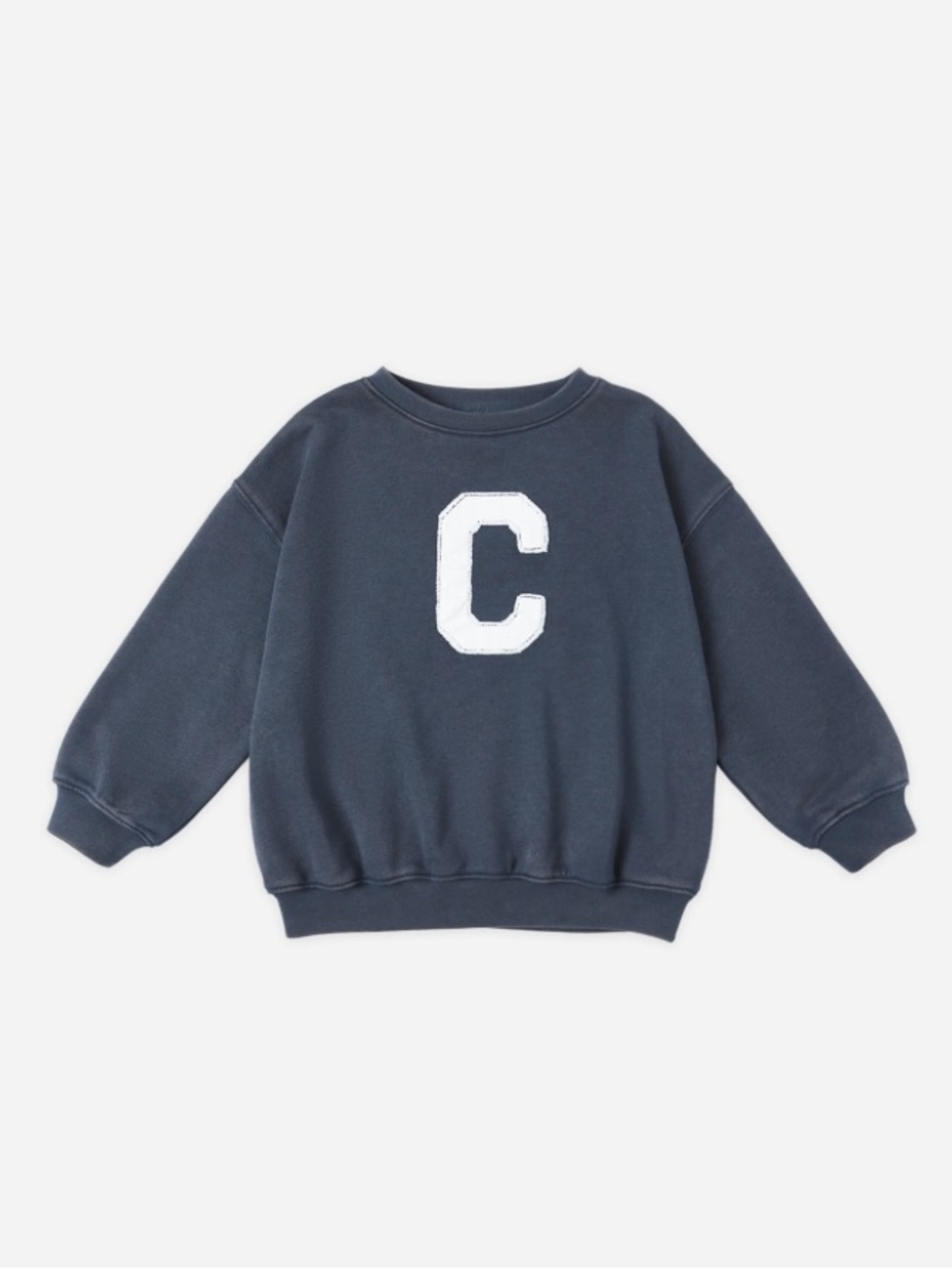 Rylee + Cru Navy Sweatshirt with White 'C' Patch